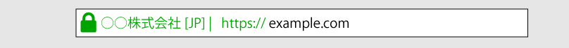 EV（Extended Validation）認証型の場合のアドレスバー表示