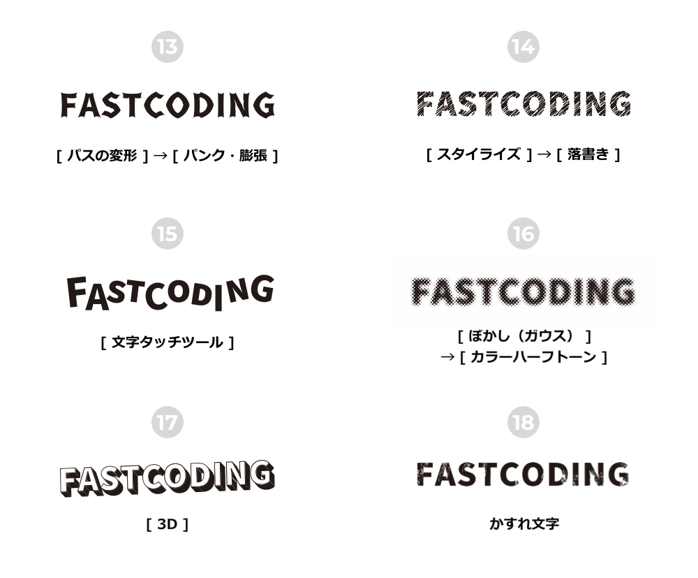 【保存版】イラストレーターで簡単にできるタイトル文字デザイン | FASTCODING BLOG