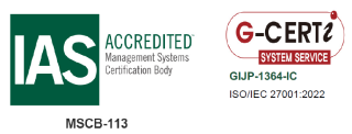 IAS ACCREDITED Management Systems Certification Body MSCB-113　G-CERTi SYSTEM SERVICE GIJP-1364-IC ISO／IEC 27001：2022